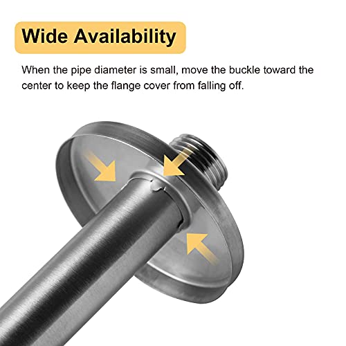 Offo Shower Arm Flange Brushed Nickel 2.5 Inches In Outer Diameter Replacement Shower Head Arm Escutcheon Plate Suitable For Most Brands Shower Head Arms #TOP4