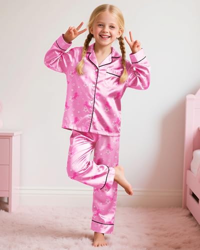 Sylfairy Girls Pajamas Set Sleepwear Toddler Long Sleeve Jammies Kids Sleepwear 3-12 Years3