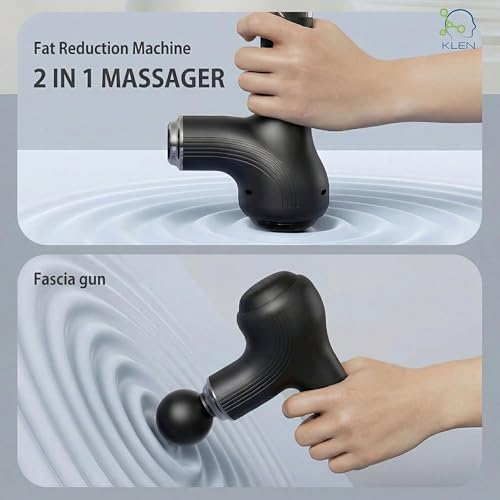 Image of KLEN Electric Deep Tissue Portable Massage Gun with Multiple Massage Heads for Muscle Relaxation, Pain Relief, Post Workout Recovery & Full Body Use Ideal Gift for Men Women