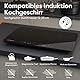 CIARRA CBTIH2 Doppel Induktionskochplatte mit 2 Platten Touch 9 Leistungsstufen 10 Temperaturstufen Mobil Camping Doppelt Induktionskochfeld Induktionsplatte Induktion Kochfeld 3500W