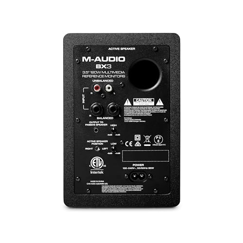 M-Audio Bx3 120-Watt RCA, Auxiliary Powered Studio Monitors/Desktop Computer Speakers for Music Production, Gaming, Live Streaming, and Podcasting (Pair) - Image 10 thumbnail