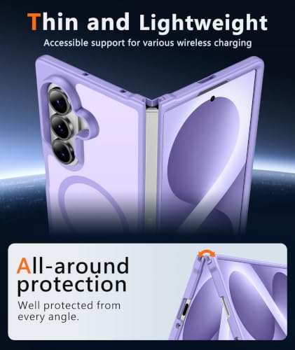 Image of FNTCASE for Samsung Galaxy Z-Fold-8-Ultra Case Samsung Z Fold 7 Matte Case | Compatible with Magsafe, Screen Protector, Anti Yellowing, Military Grade Drop Protection, Shockproof, Translucent Cases
