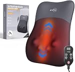 Massager du dos avec chaleur, 4D Massager Shiatsu pour le soulagement de la douleur Tissu profond, Massage du dos enrouleur haut et bas, Masseuse ultrafine du bas du dos pour chaise, Cadeau pour maman Femmes Hommes Parents