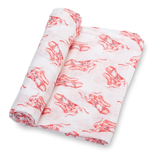 Image of LollyBanks Baby Blanket, 100% Cotton Muslin Swaddle Blankets for Girls, Large 47 x 47 Inches Newborn Blanket, Soft and Breathable Swaddle Blanket, Baby Essentials, Registry (for Pink Lovers 2 Pack)