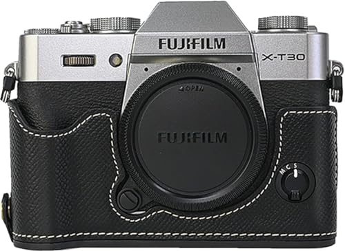 Funda mitad de piel para cámara Fujifilm X-T30 negra