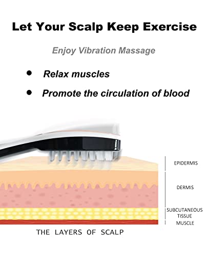 Winyoung Scalp Massager, Electric Scalp Massage Brush, Hair Massage Brush, Electric Head Scratcher, Massage Comb with Soft Rubber - Image 5