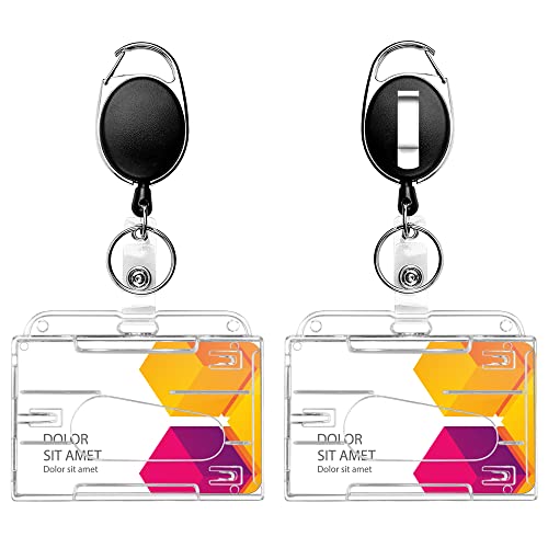 Amazon.co.jp: Teskyer IDカードホルダー 格納式バッジリール