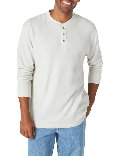 Wrangler Authentics Long Sleeve Waffle Henley, Off...
