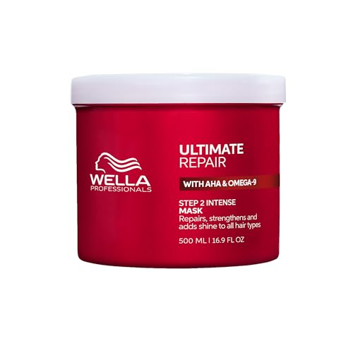 Wella Professionals Ultimate Repair tiefenwirksame Haarmaske – Haarpflege für kaputtes Haar mit AHA und Omega 9 – reparierende Haarkur für strapaziertes Haar –500 ml