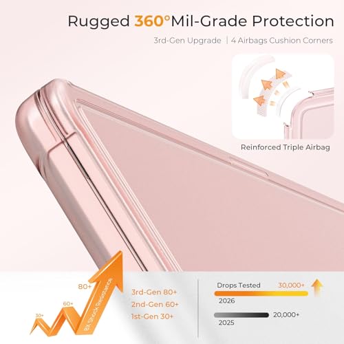 Image of EooCoo Compatible for MacBook Air 13 inch Case M5 M4 M3 M2 2026 2025-2022, Crack-resistant Corners, True-to-Device Matte Texture,Hard Shell Laptop Cover for Mac Air 13.6 inch A3449 A3240 A3113 A2681, Pink