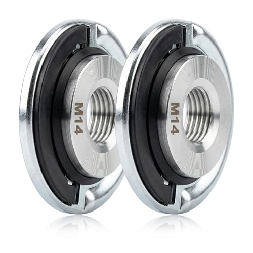 Image of 2PCS M14 Quick Release Nut for Angle Grinder, Heavy Duty Self Locking Flange Nut - Tool-Free Quick Clamping Fast Disc Change for 115-150mm Angle Grinders, Workshop DIY Construction