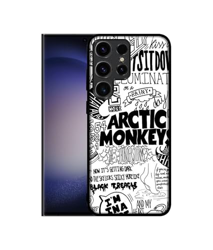 Image of Arctic Monkeys Pattern Design Premium 2D Printed Metal Back Case Cover for Samsung Galaxy S23 Ultra 5G