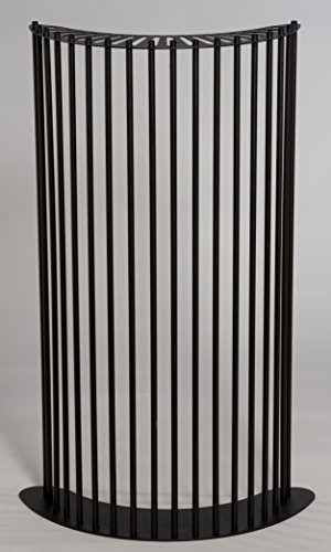 Protection de cheminée en acier noir brillant pour poêle moderne - 2