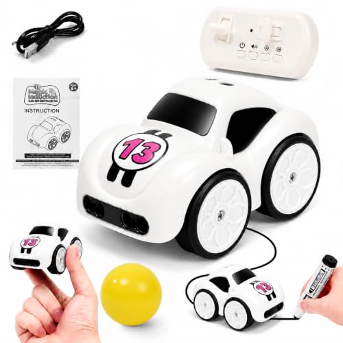 Image of White Magic Induction Remote Control Car Toy | Smart Sensor Line Following Car with 2.4GHz RC | LED Lights, Music & Auto Tracking Technology | Birthday Gift for Kids