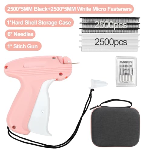 Stitch Tag Gun Kit for Clothes with 6 Replacement Needle&5000 0.19"Fasteners, Stitch Quick Clothing Fixer with Hard Case - Image 3