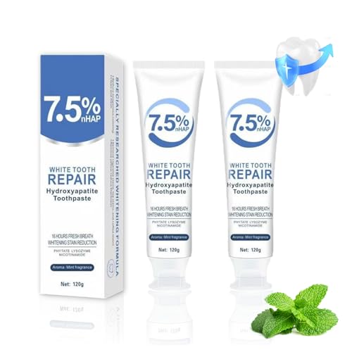 Hydroxyapatite Toothpaste 7.5% nHAP Fluoride Free 2 Pack