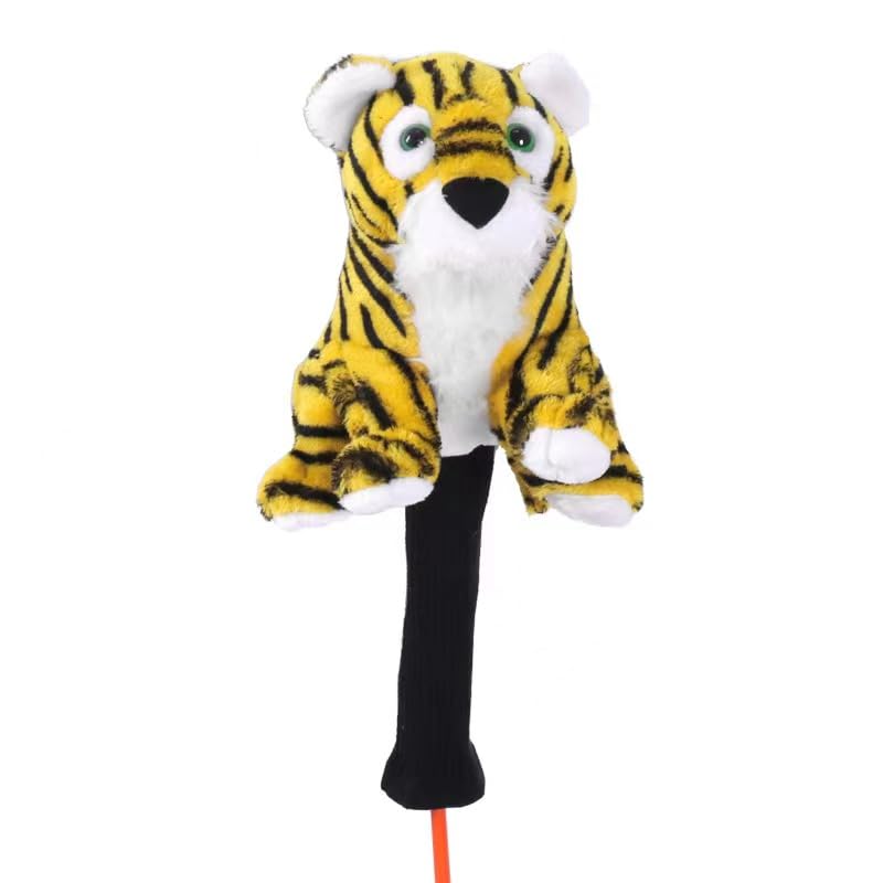 Fluffy tiger big Golf Club Wood Head Cover For #1 Driver, Yellow / Black, M - Image 4
