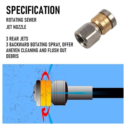 Hourleey 200FT Sewer Jetter Kit for Pressure Washers