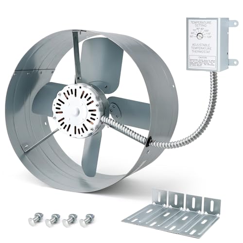 Aibabcue Gable Vent Attic Fan, 15