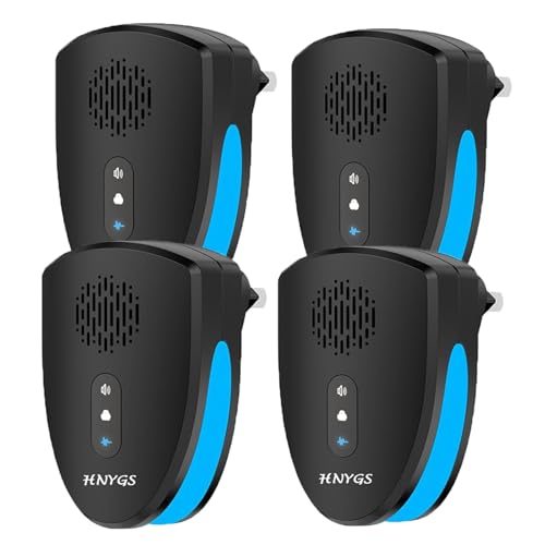 3 Modalità Repellente Antizanzare Ultrasuoni, Per Topi per Insetti, Anti, Zanzare, Formiche, Ratti, Scarafaggi, Mosche, Sicuro per Umani e Animali Domestici, Controllo Parassiti Senza Chimici (4 pack)