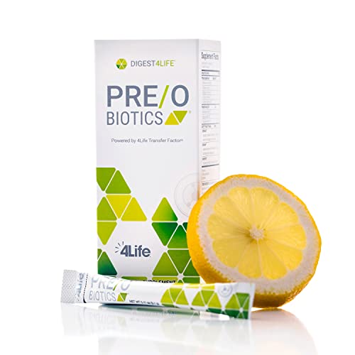 4Life Pre/o Biotics - Prebiotic and Probiotic Combined - Microbiome and Gut Health Support - Immune System Support with 4Life Transfer Factor - Digestive Health Supplement - 15 Packets