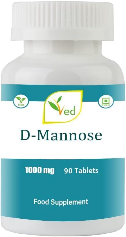 D-Mannose 1000mg, 90 Tablets - Urinary Tract and Bladder Health Support