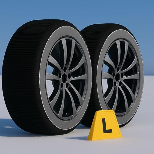 CARALL Calze da Neve Omologate Italia, Colore Nero, Misura L, Catene Da Neve...