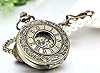 Vintage Pocket Watch Men with Chain Quartz Classic Hand Wind Mechanical Roman Half Hunter Style Retro Pocket Watch #2