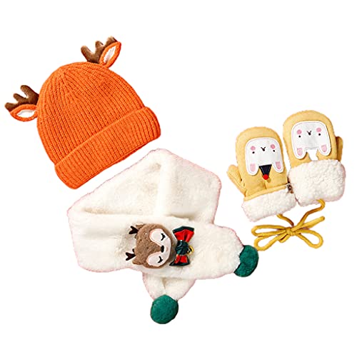 Gorro de bebé con cuerno de ciervo y bufanda un regalo invernal ideal