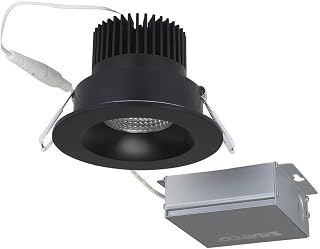 Satco S11631 12W LED Low-Profile Remote Driver Downlight, 3000K, 3.5 Inches, Black