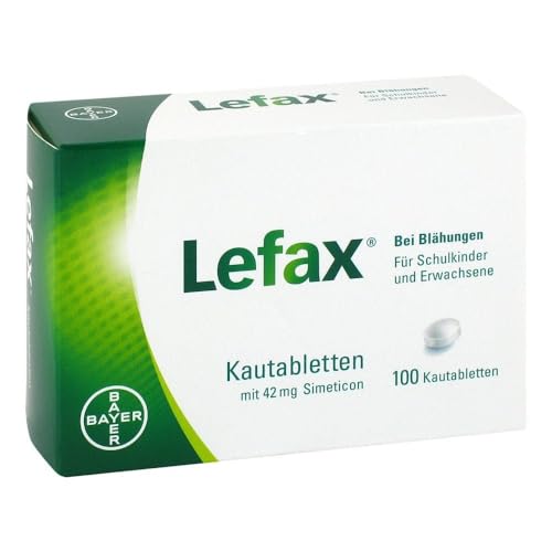 Lefax Kautabletten I die Nr. 1 bei Blähungen I lindert Blähungen schnell und effektiv I mit Pfefferminzgeschmack I 100 Tabletten