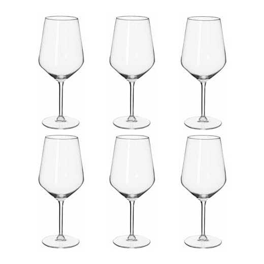 alpina Set Bicchieri da Vino Rosso - Calici Vino 6 Pezzi - Calice Vino 53cl - Regalo Compleanno Donna, Amica e Mamma - Vini Rosso - con Base Robusta - Vetro