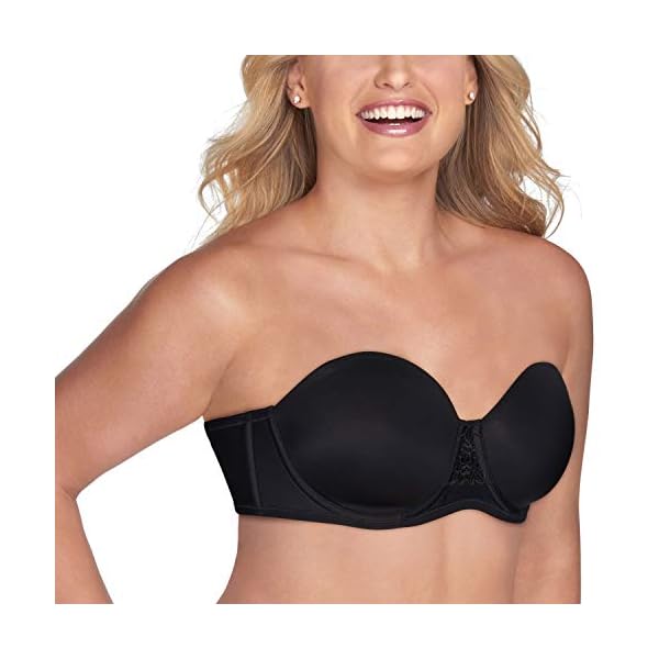 Vanity Fair womens Beauty Back Smoothing Strapless (34b - 44dd) Bra, Midnight Black, 36C US