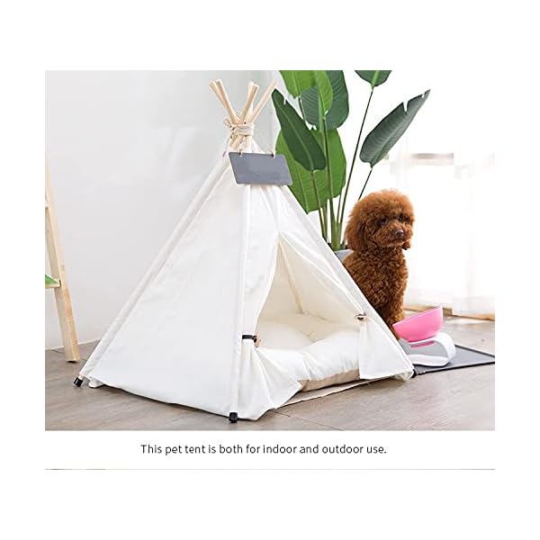 Dog Teepee Pet Tents Tipi Portable Houses Puppy Cat Bed with Thick Cushion (L:60 * 60 * 70CM) Dog Teepee Pet Tents Tipi Portable Houses Puppy Cat Bed with Thick Cushion (L:60 * 60 * 70CM)