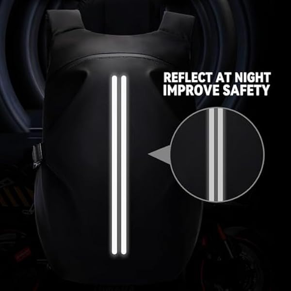 HYC00 Plecak Motocyklowy Lekki Torba na Kask Motocyklowy wodoodporny plecak na kask Plecaki motocyklowe dla mężczyzn i kobiet duża pojemność plecaki podróżne,Czarny