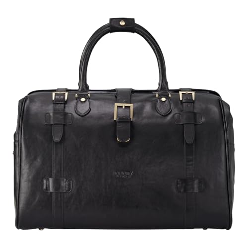 Infinity Leather Sac de Voyage Polochon en Cuir Véritable – Idéal Pour Les Week Ends et Les Séances de Sport – Bagage Cabine en Cuir de Vachette Avec...