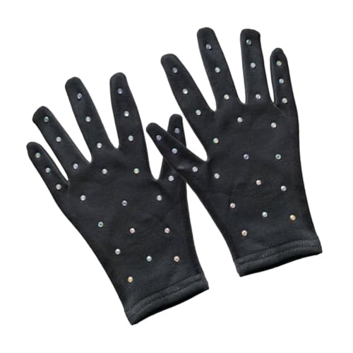 NULYLU Skate Gloves for Women Girls Figure-Skating Gloves Dance Stage Performance Decorative