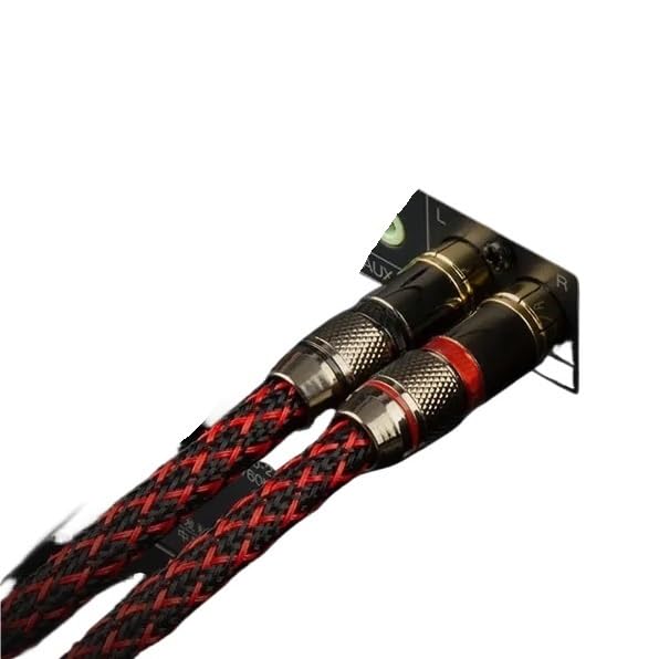 1 Pair 2 R/*C*A to 2 R/*C*A Interconnect Cables HiFi Stereo 4N OFC Male to Male for Amplifier DAC TV car Audio(300CM)