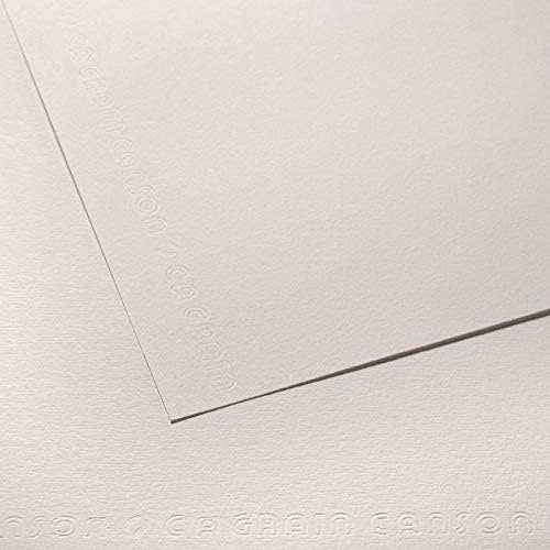Lot de 25 Feuille "C" à grain® 75x110 180g/m², grain fin blanc naturel