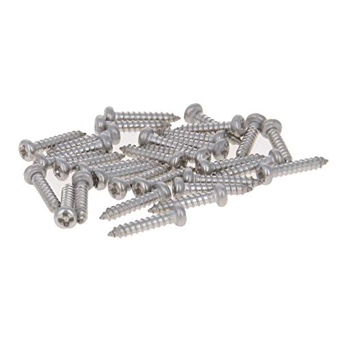 MroMax M2x10 Self Tapping Screws Phillips Pan Head Screw, Full Thread, Phillips Drive, 316 Stainless Steel Fasteners