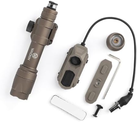Lampe Torche LED Tactique WADSN M600C/M300A – Lumière Blanche + Filtre IR, Noire