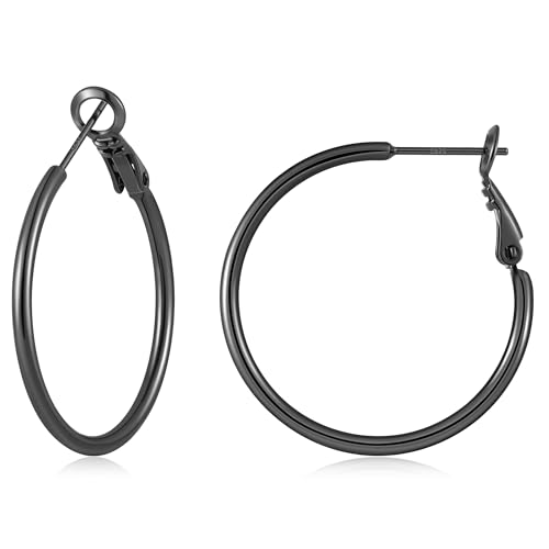 Image of Gacimy Gold Hoop Earrings for Women, 14K Gold Plated Thin Hoops