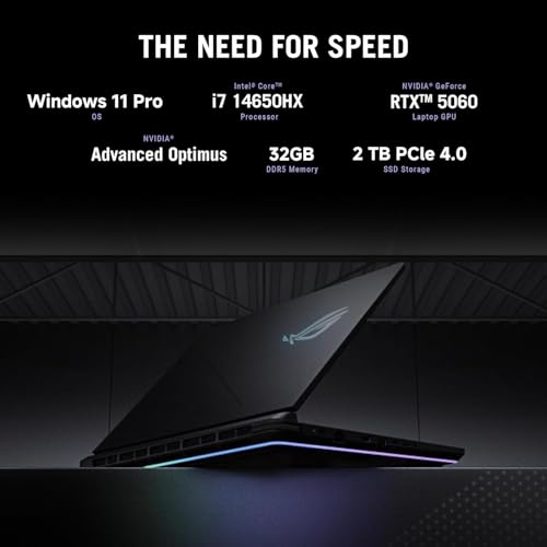 Image of ASUS ROG Strix G16 2025 Gaming Laptop, NVIDIA GeForce RTX 5060, Intel i7 14650HX(Up to 5.2 GHz), 16 Inch FHD+ 165Hz Display, Wi-Fi 7, 32GB DDR5 RAM, 2TB SSD, Hires Audio, Windows 11 Pro, Accessories