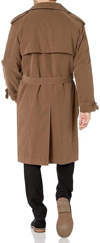 Men’s Raincoat – Classic Fit Iconic Belted Double Breasted Men’s Trench Coat with Zip-out Liner (Regular & Big-Tall Sizes)