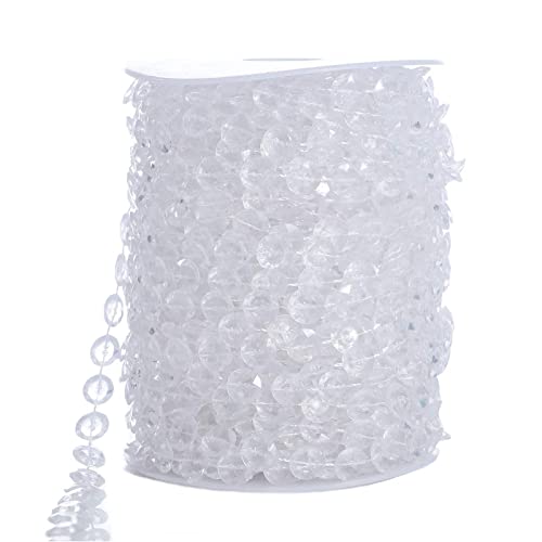 Guirnalda de Cuentas de Cristal Hebras Cortina Cuentas Cristal Cortina Cuentas Cristal AcríLico Cuentas de Cristal Creativas Cortina Puerta Cortina Cuentas Con Para Bodas, Navidad(50 Metros) Cover