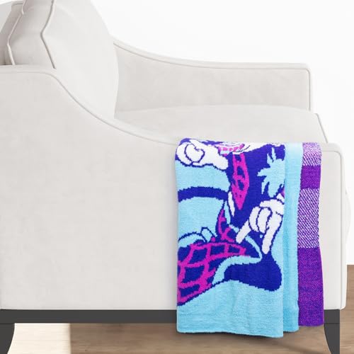 Image of Jay Franco Marvel Spidey & His Amazing Friends Ghost Spider Feather Knit Fluffy Throw Blanket - Gwen Stacy Fuzzy Blanket Measures 50 x 60 inch, Super Soft Lightweight Bedding
