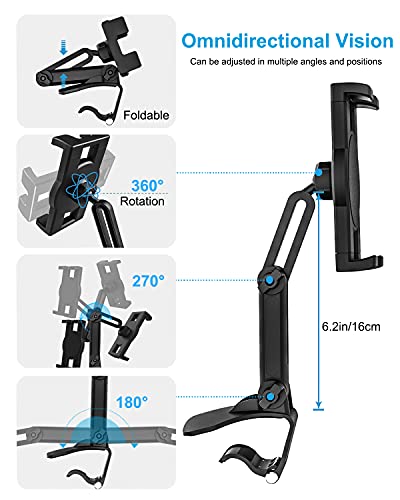 Dashboard Clip Car Phone Mount, Woleyi Car Sun Visor & Rearview Mirror Clamp Phone Tablet Holder With Adjustable Arm For Iphone 13 Pro Max 12 11 Xs Xr X 8 7 6, Ipad, More 4-11" Cell Phones And Tablets #TOP3