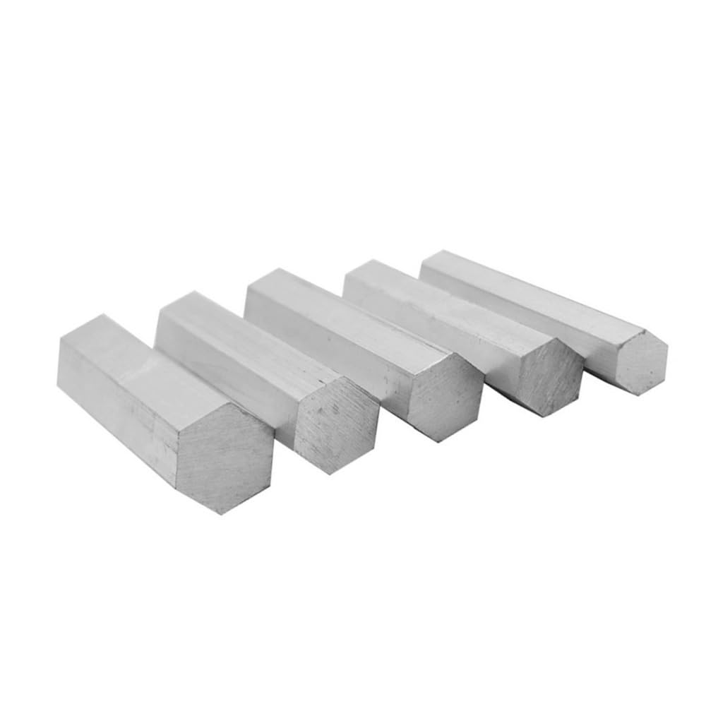 Barre esagonali in alluminio 6061, lunghezza 100-1000 mm, distanza sottotesa 8-60 mm, 10 pezzi(1000x20mm)