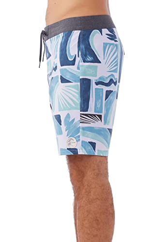 O'NEILL Men's 18 Inch Tropical Print Boardshorts - Quick Dry Swim Trunks for Men with Fabric and Pockets2