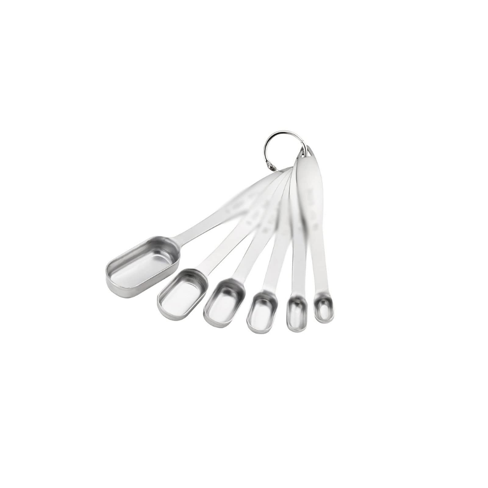 Cucharas de Cocina CS Juego de 6 cucharas medidoras de Acero Inoxidable Cucharas medidoras estrechas Cuchara para Especias en Polvo Cuchara para café Herramientas de medi